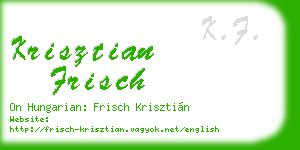 krisztian frisch business card